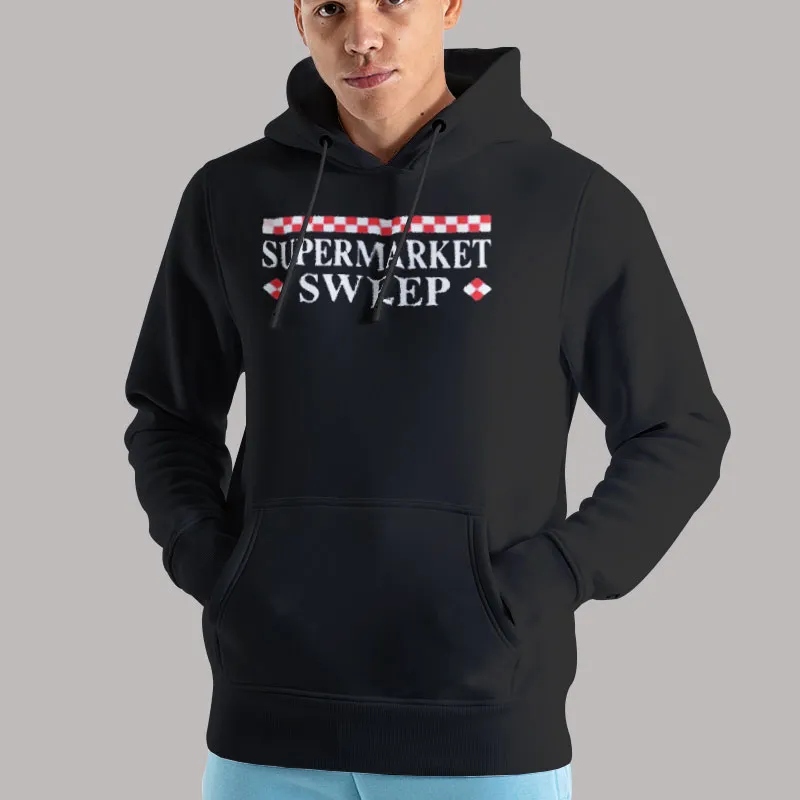 Unisex Hoodie Black Vintage Supermarket Sweep Sweatshirt