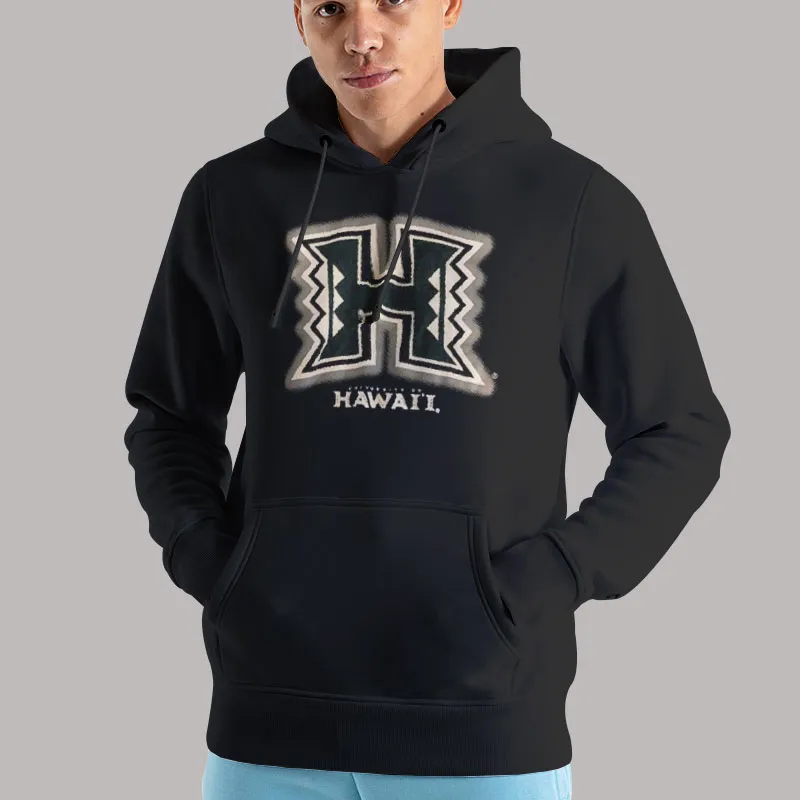 Unisex Hoodie Black Vintage University of Hawaii Sweatshirt