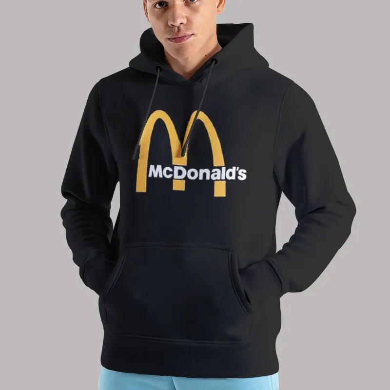 Unisex Hoodie Black World Famous Mcdonalds Sweatshirt