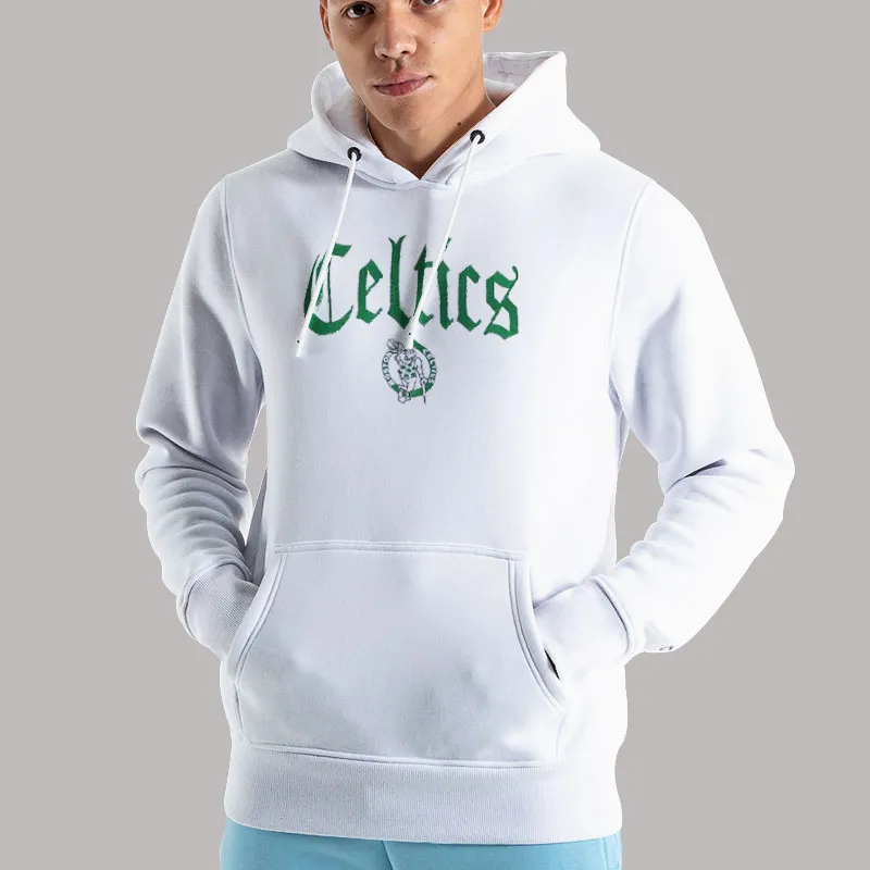Unisex Hoodie White Boston Celtics Sweatshirt