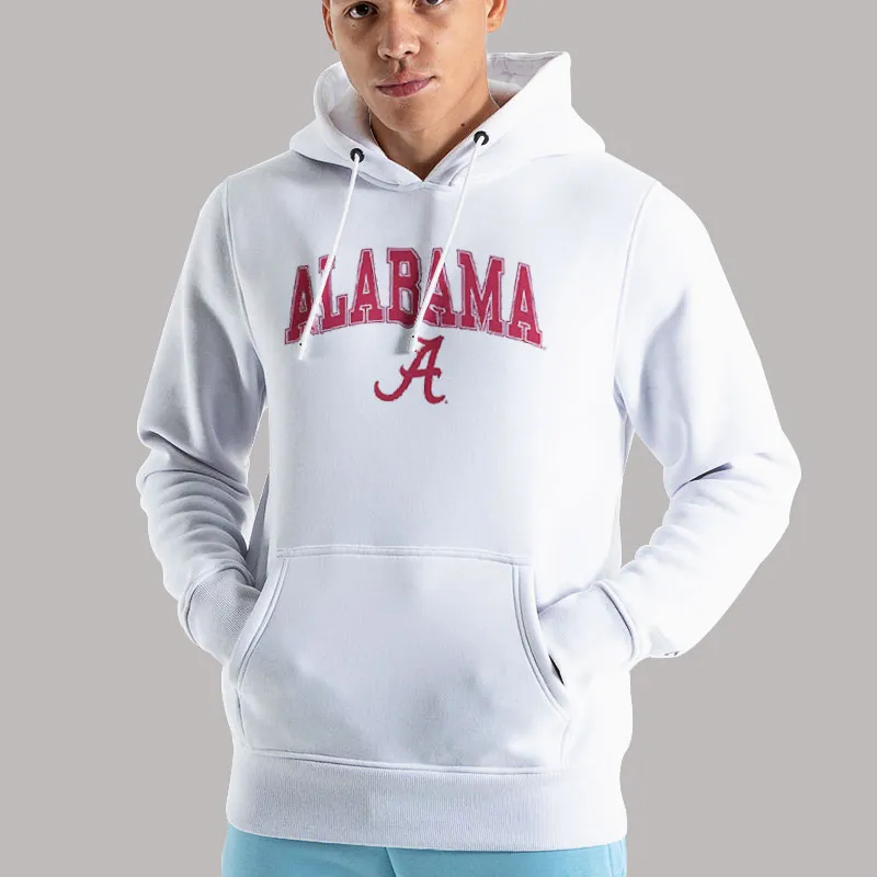 Unisex Hoodie White Crimson Tide Alabama Sweatshirt