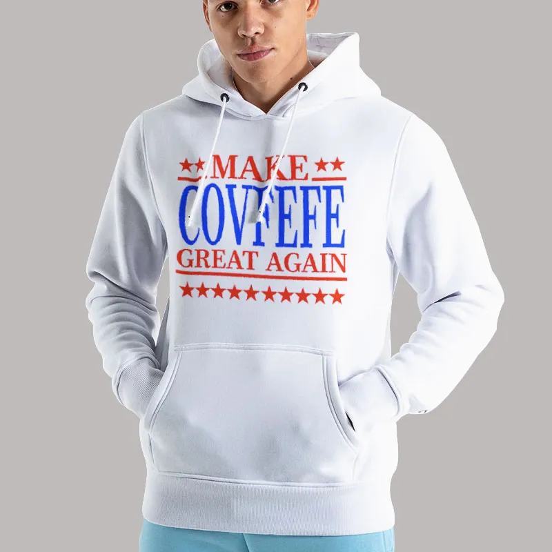 Unisex Hoodie White Funny American Covfefe Shirt