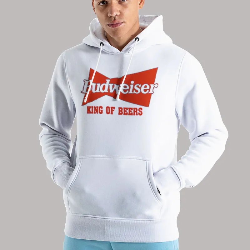 Unisex Hoodie White Starter Budweiser Sweatshirt
