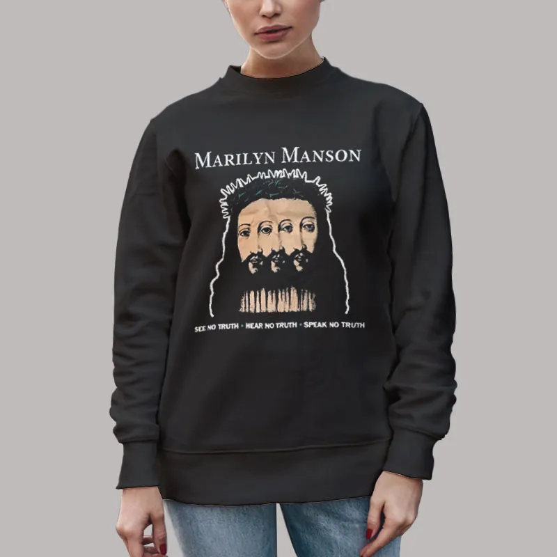 Unisex Sweatshirt Black Manson Rock Vintage Marilyn Manson Shirt