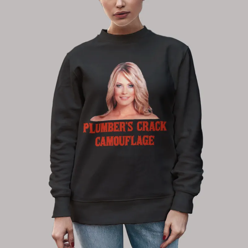 Unisex Sweatshirt Black Plumbing Plumber Crack Camouflage Shirt