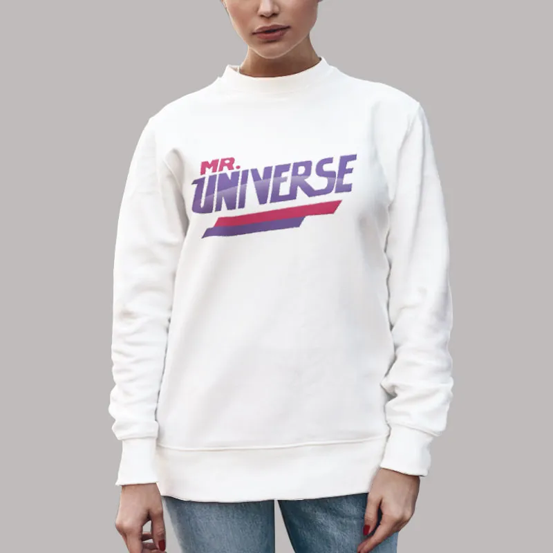 Unisex Sweatshirt White Cartoon Rose Quartz Mr Universe Shirt