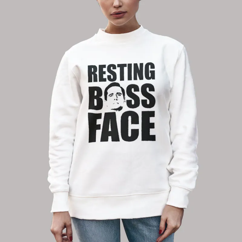 Unisex Sweatshirt White Many Faces of Michael Scott Face Shirt