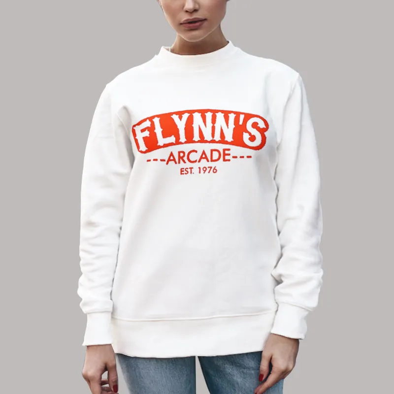Unisex Sweatshirt White Steven Lisberger Flynn_s Arcade Shirt