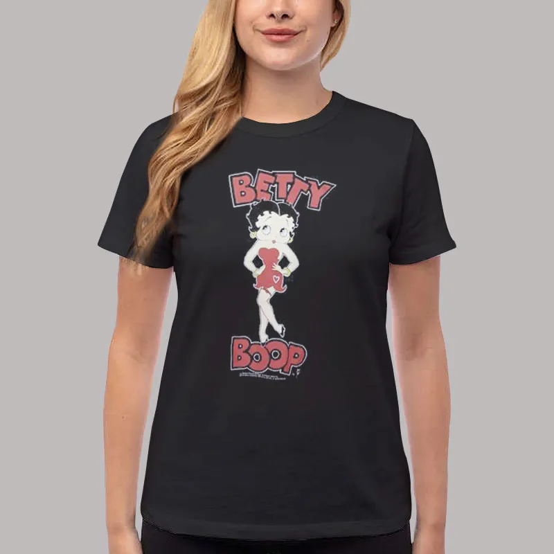 Women T Shirt Black American Vintage Betty Boop Sweatshirt