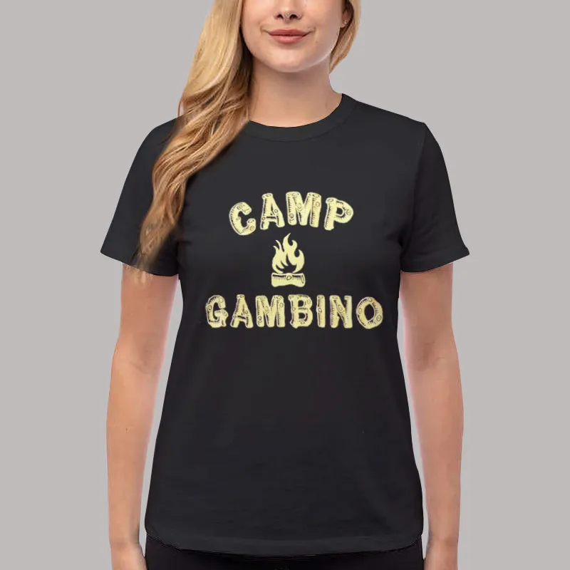 Women T Shirt Black Bonfire Camp Gambino Shirt