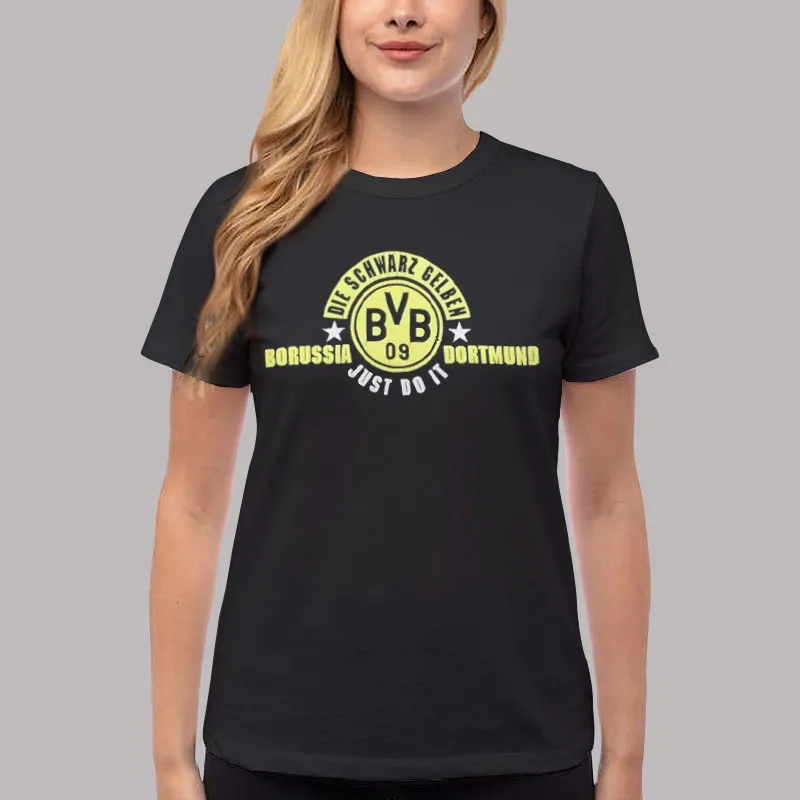 Women T Shirt Black Bvb 1909 Dortmund Sweatshirt