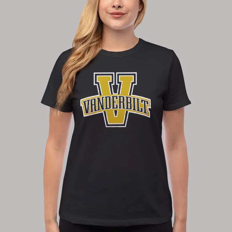Women T Shirt Black Commodores Vanderbilt Sweatshirt