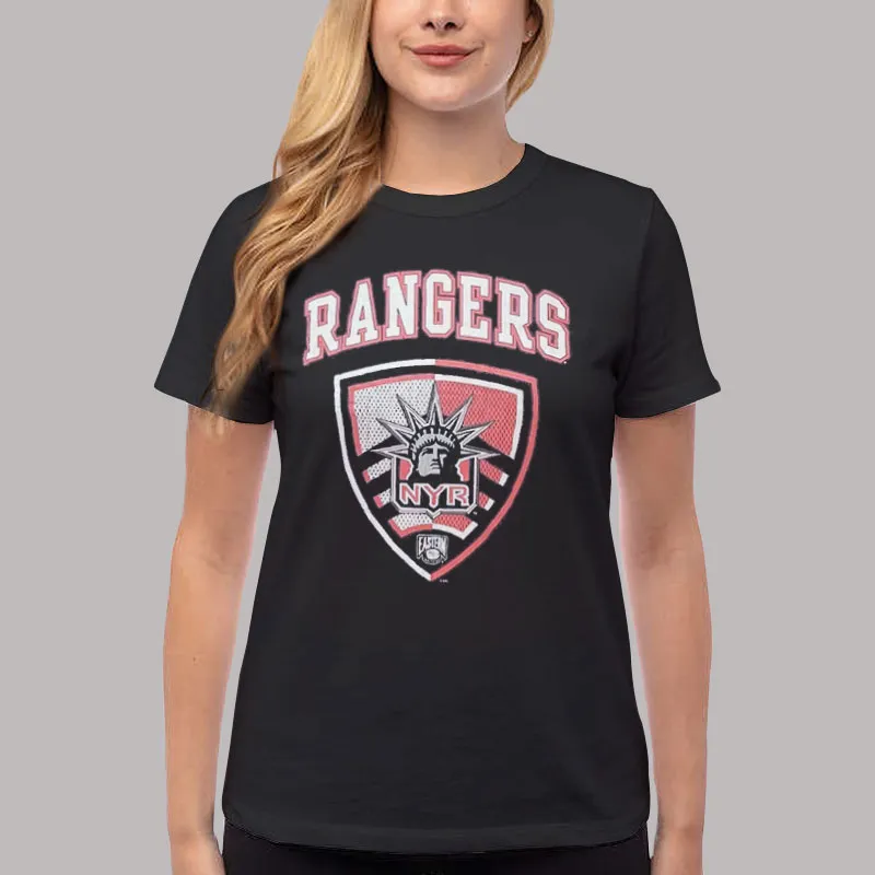 Women T Shirt Black Hockey New York Rangers Sweatshirt