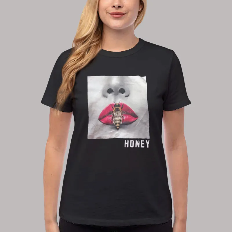 Women T Shirt Black Lips Photo of Steven Fernandez Honey Shirt