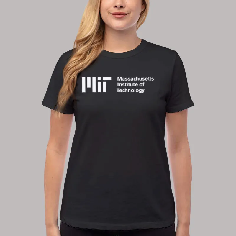 Women T Shirt Black Massachusetts Institute of Technology Mit Sweatshirt