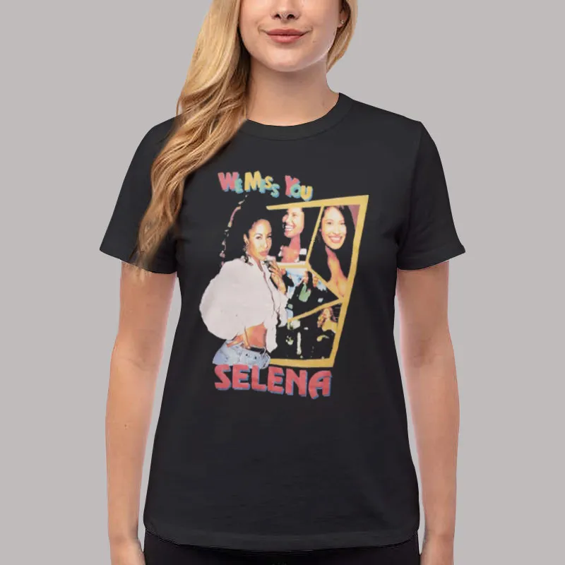 Women T Shirt Black Merch Tour Vintage Selena Quintanilla Shirt