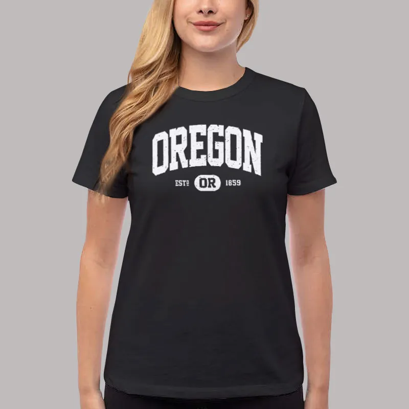 Women T Shirt Black Portland Oregon Sweatshirt