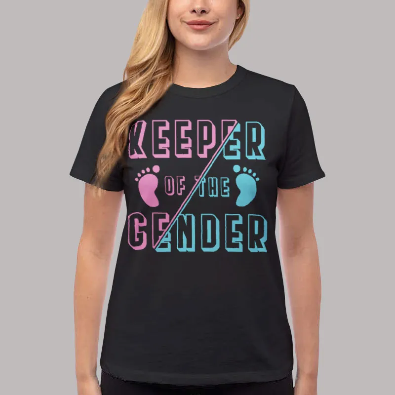 Women T Shirt Black Reveal Party Keeper of the Gender Shirt