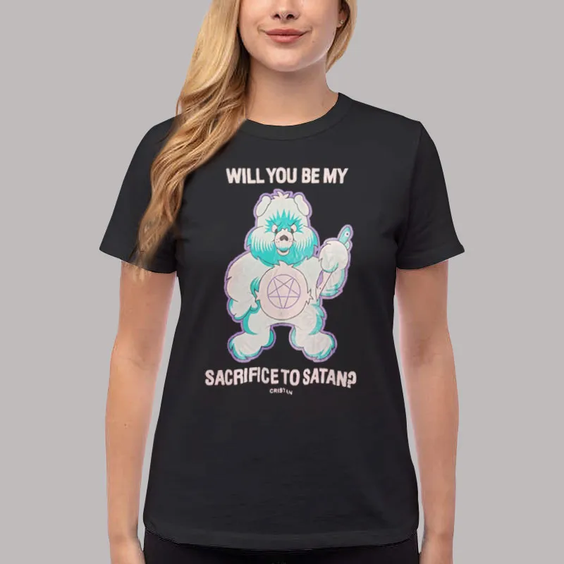 Women T Shirt Black Satan Sacrifice Care Bear Sweatshirt