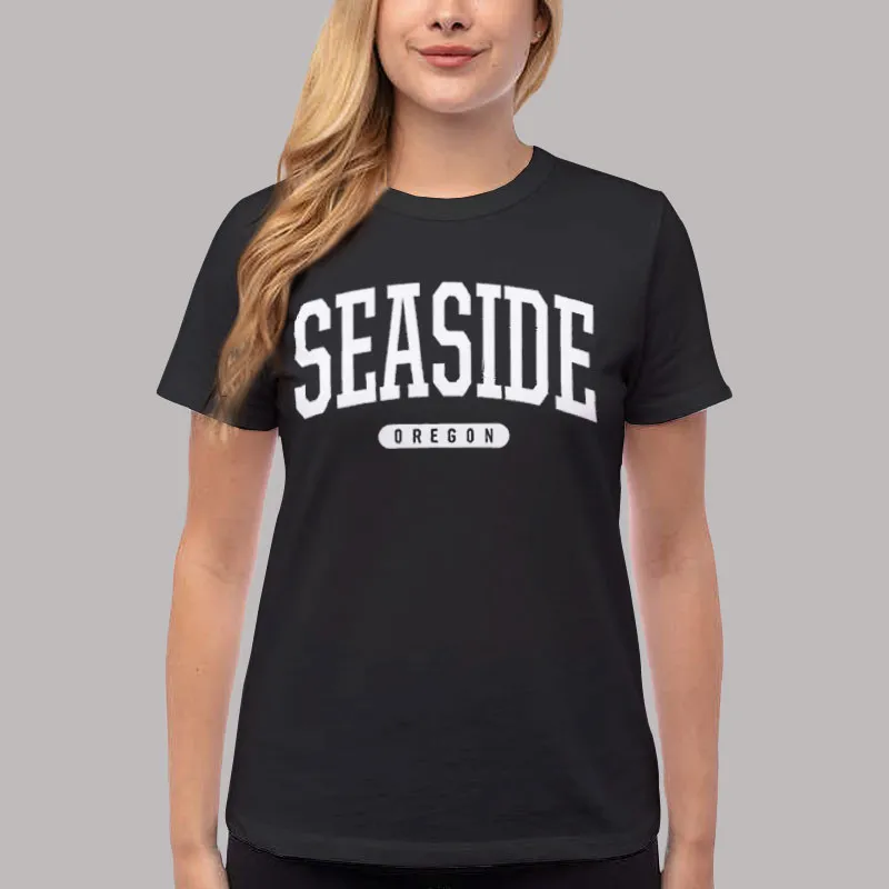 Women T Shirt Black The Seaside Sweatshirt