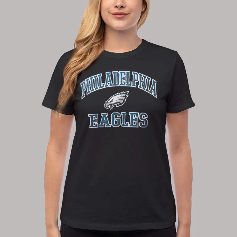 Women T Shirt Black Vintage 90s Philadelphia Eagles Sweatshirt