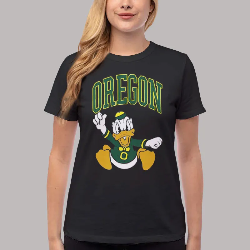 Women T Shirt Black Vintage Oregon Ducks Sweatshirt