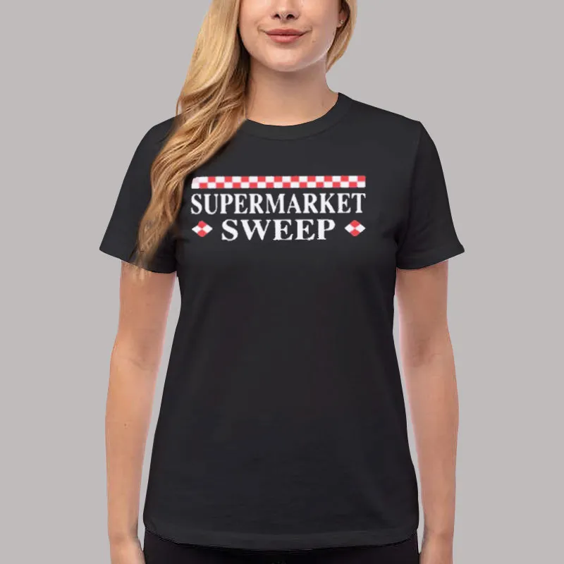 Women T Shirt Black Vintage Supermarket Sweep Sweatshirt