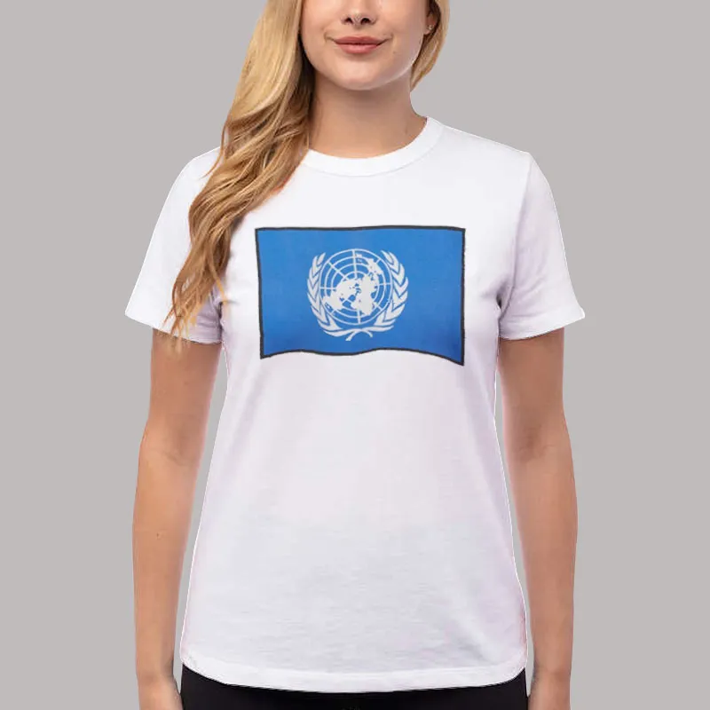 Women T Shirt White Conspiracy United Nation T Shirt