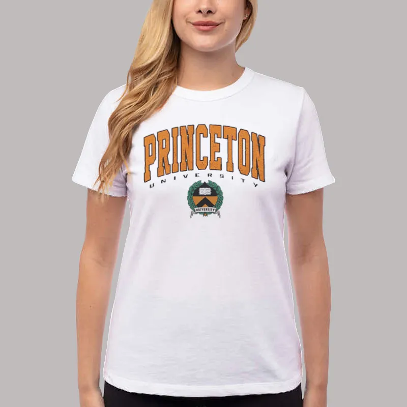 Women T Shirt White Ivy League Princeton Sweatshirt