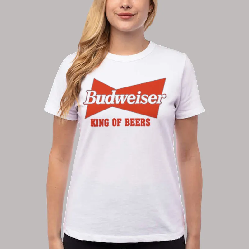 Women T Shirt White Starter Budweiser Sweatshirt