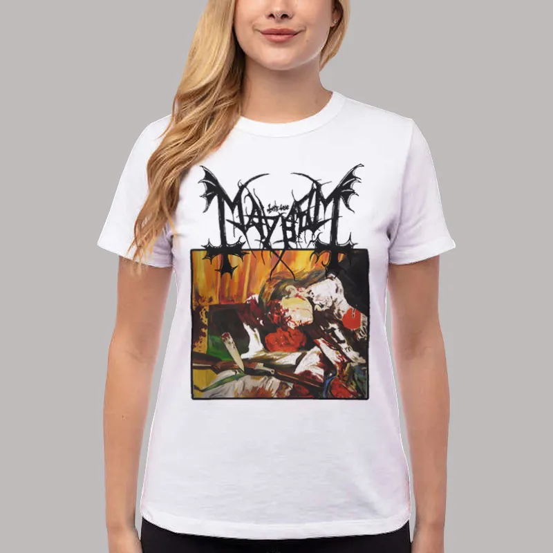 Women T Shirt White Varg Vikernes the Dawn of the Black Hearts Shirt