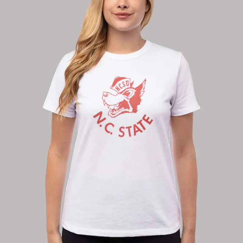 Women T Shirt White Vintage Nc State Sweatshirt