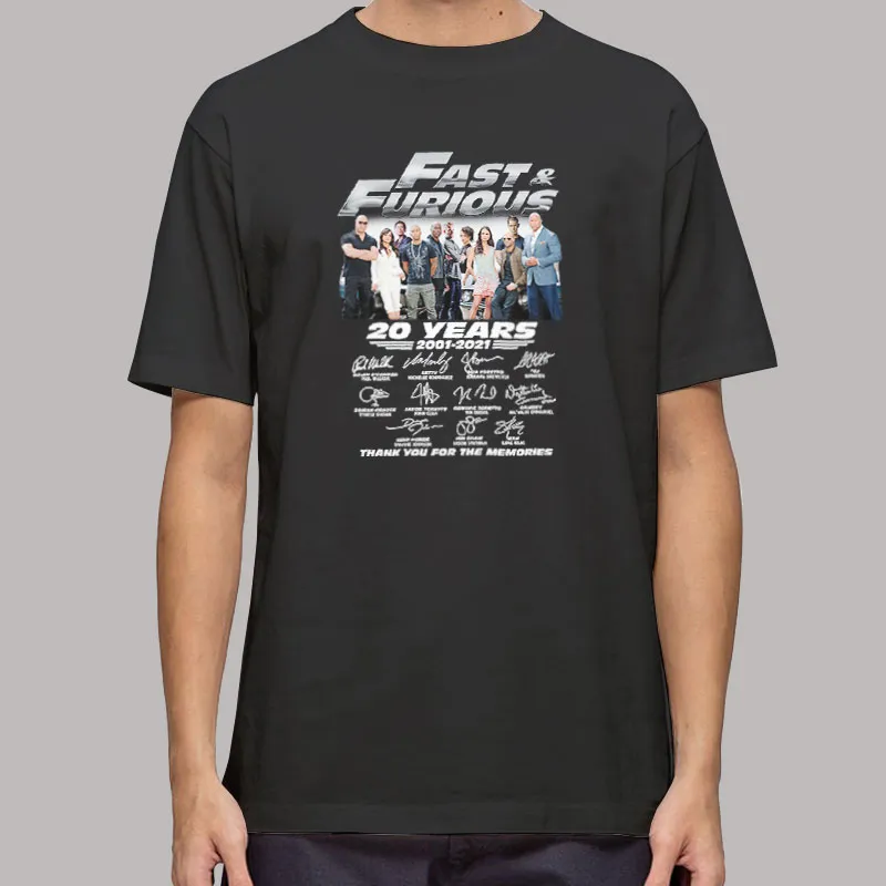 Fast And The Furious 20 Years 2001 2021 Thank You For The Memories T Shirt, Sweatshirt And Hoodie