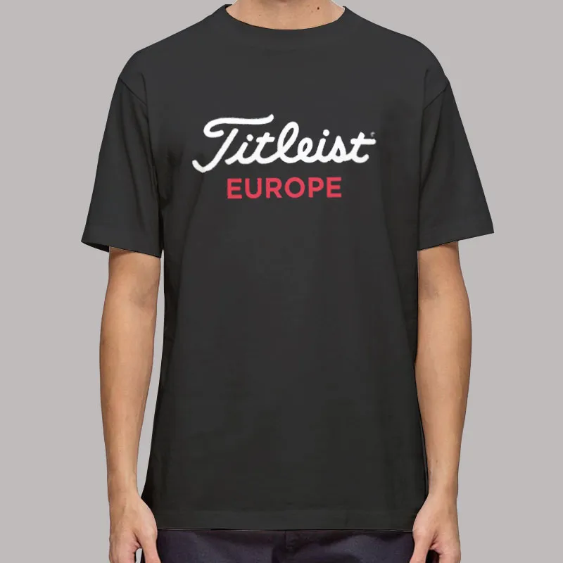 Mens T Shirt Black 90s Vintage Europe Titleist Sweatshirt