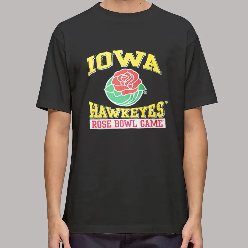 Mens T Shirt Black Bowl Game Hawkeyes Rose Bowl Shirt