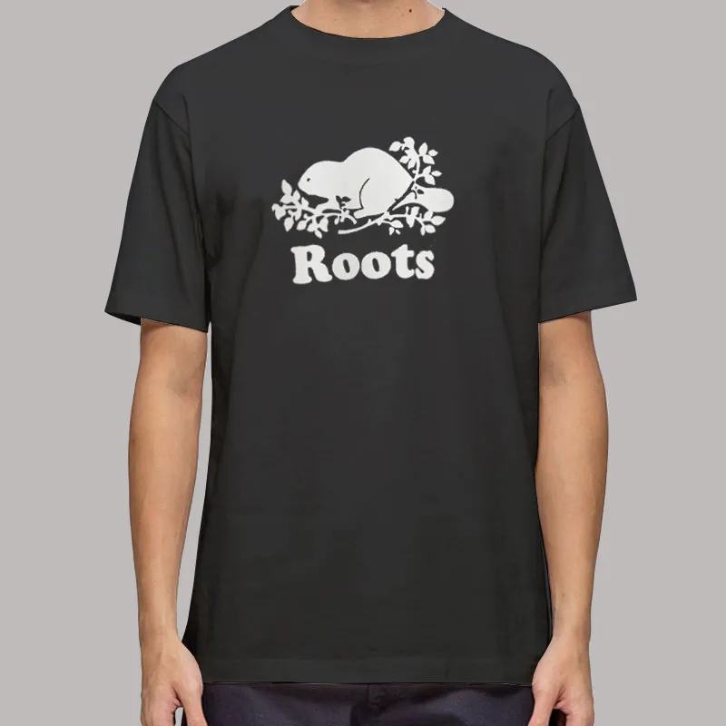 Mens T Shirt Black Cozy Boyfriend Crew Roots Sweatshirt