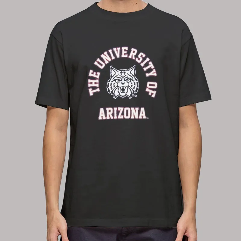 Mens T Shirt Black Japanese University of Arizona Sweatshirt