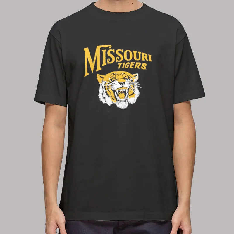 Mens T Shirt Black Missouri Tigers Pennant Mizzou Sweatshirt