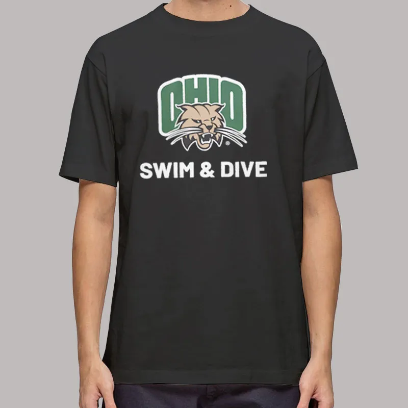 Mens T Shirt Black Ohio Bobcats Ohio University Sweatshirt