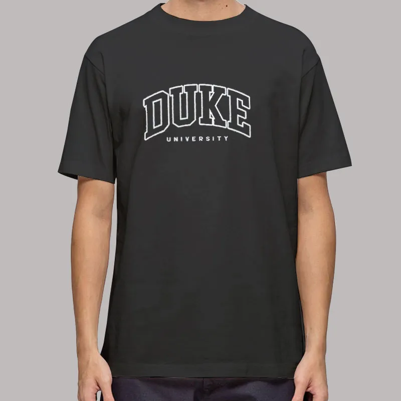 Mens T Shirt Black Retro College University of Vintage Duke Sweatshirt