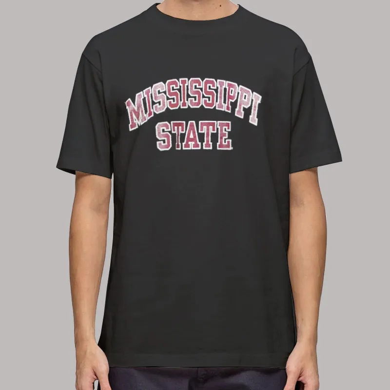 Mens T Shirt Black Russell Mississippi State Sweatshirt