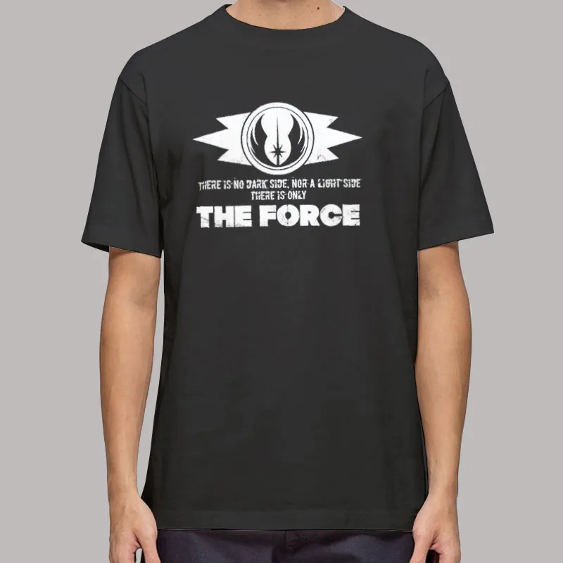 Mens T Shirt Black Star Wars the Force Grey Jedi Code Shirt