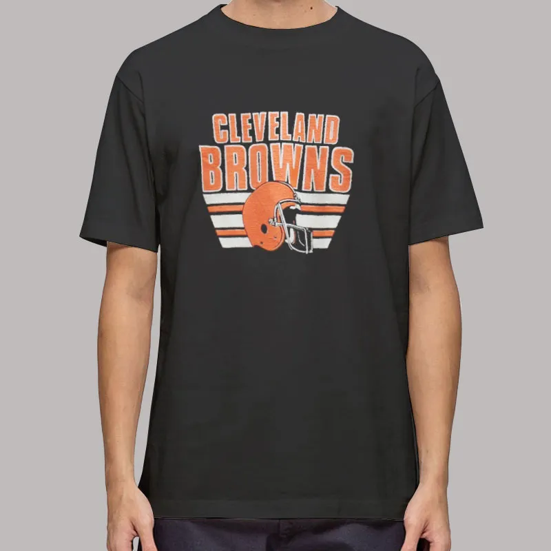 Mens T Shirt Black Vintage 80s Cleveland Browns Crewneck Sweatshirt