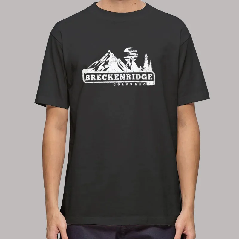 Mens T Shirt Black Vintage Colorado Breckenridge Sweatshirt