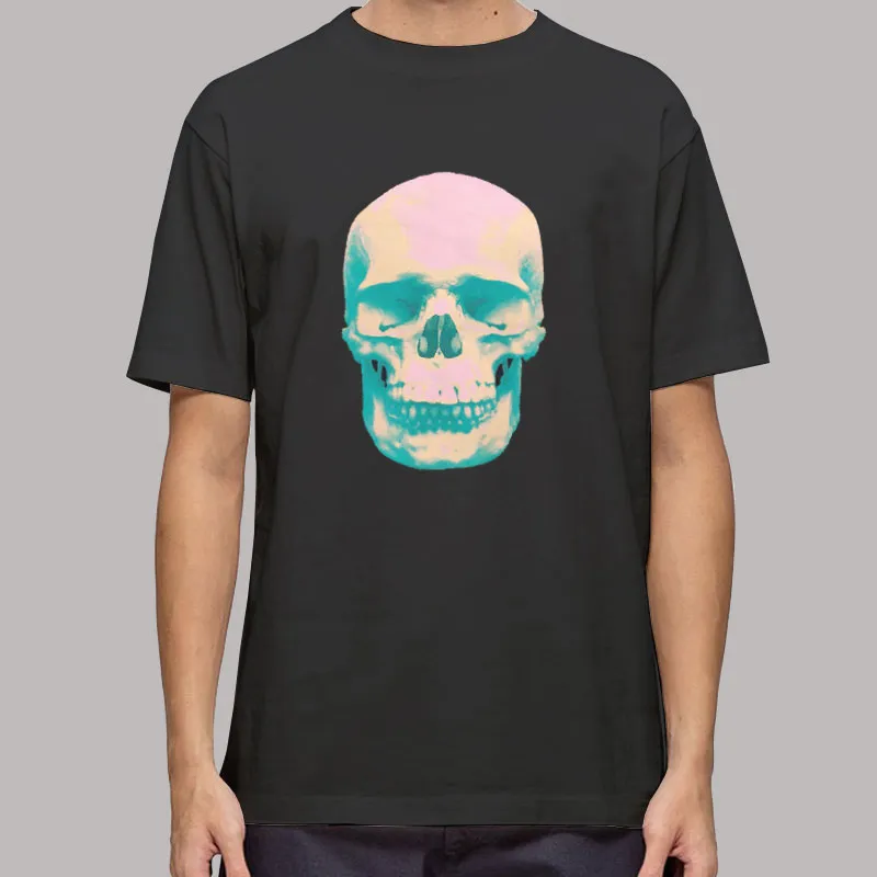 Mens T Shirt Black Vintage Huppari Marino Infantry Skull Hoodie