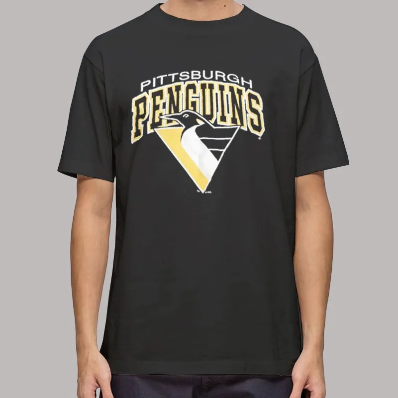 Mens T Shirt Black Vintage Pittsburgh Penguins Sweatshirt