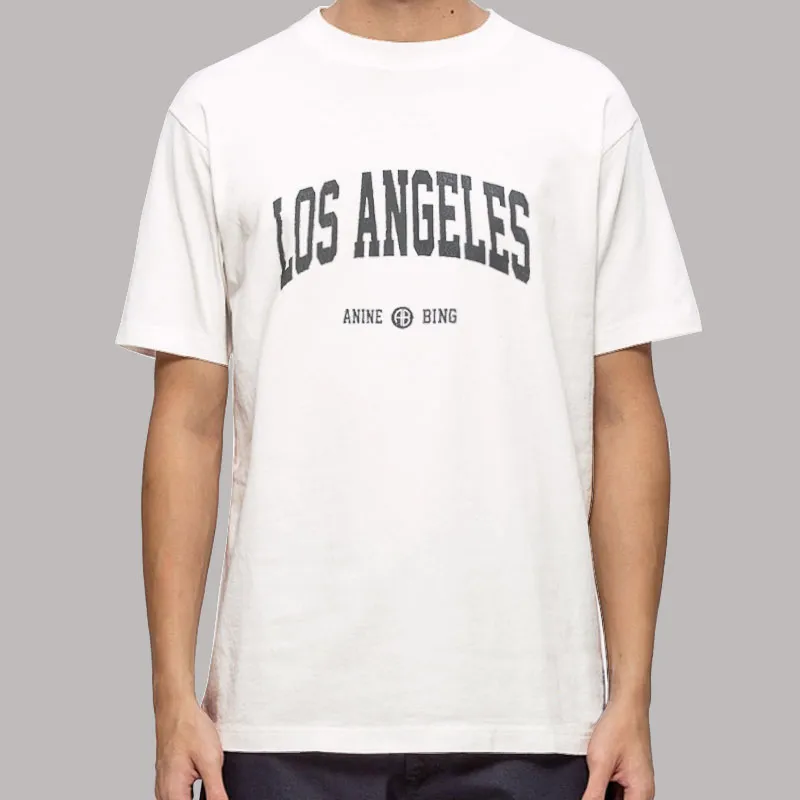 Mens T Shirt White Cella Jane Anine Bing Los Angeles Sweatshirt