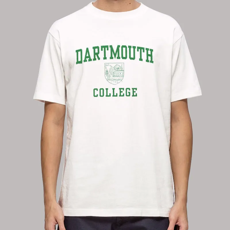 Mens T Shirt White College University Dartmouth Sweatshirt