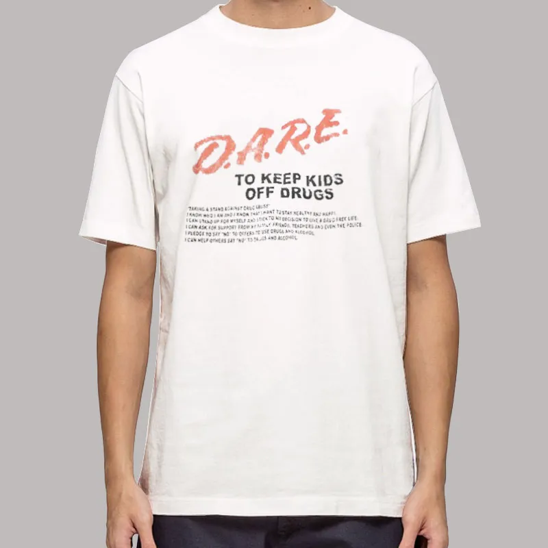 Mens T Shirt White D.a.r.e. To Keep Kids Off Drugs Dare Sweatshirt