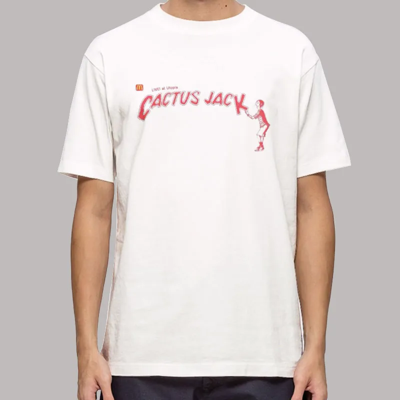 Mens T Shirt White Travis Scott X Mcdonald's Cactus Jack Sweatshirt